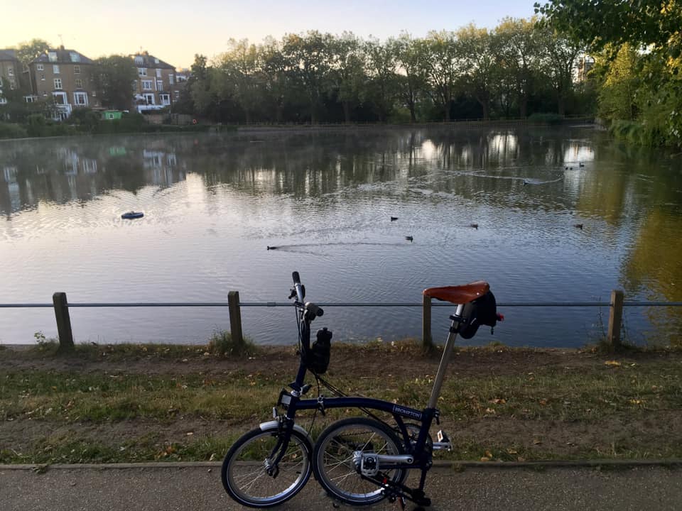 cycling route passes through Hampstead Ponds